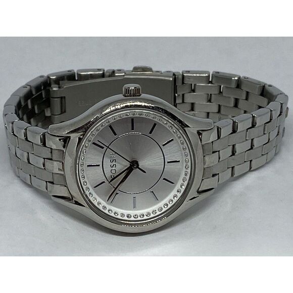 Fossil 40501808 Men Silver Stainless Steel Analog Silver Dial Quartz Watch CM429 - Picture 5 of 11